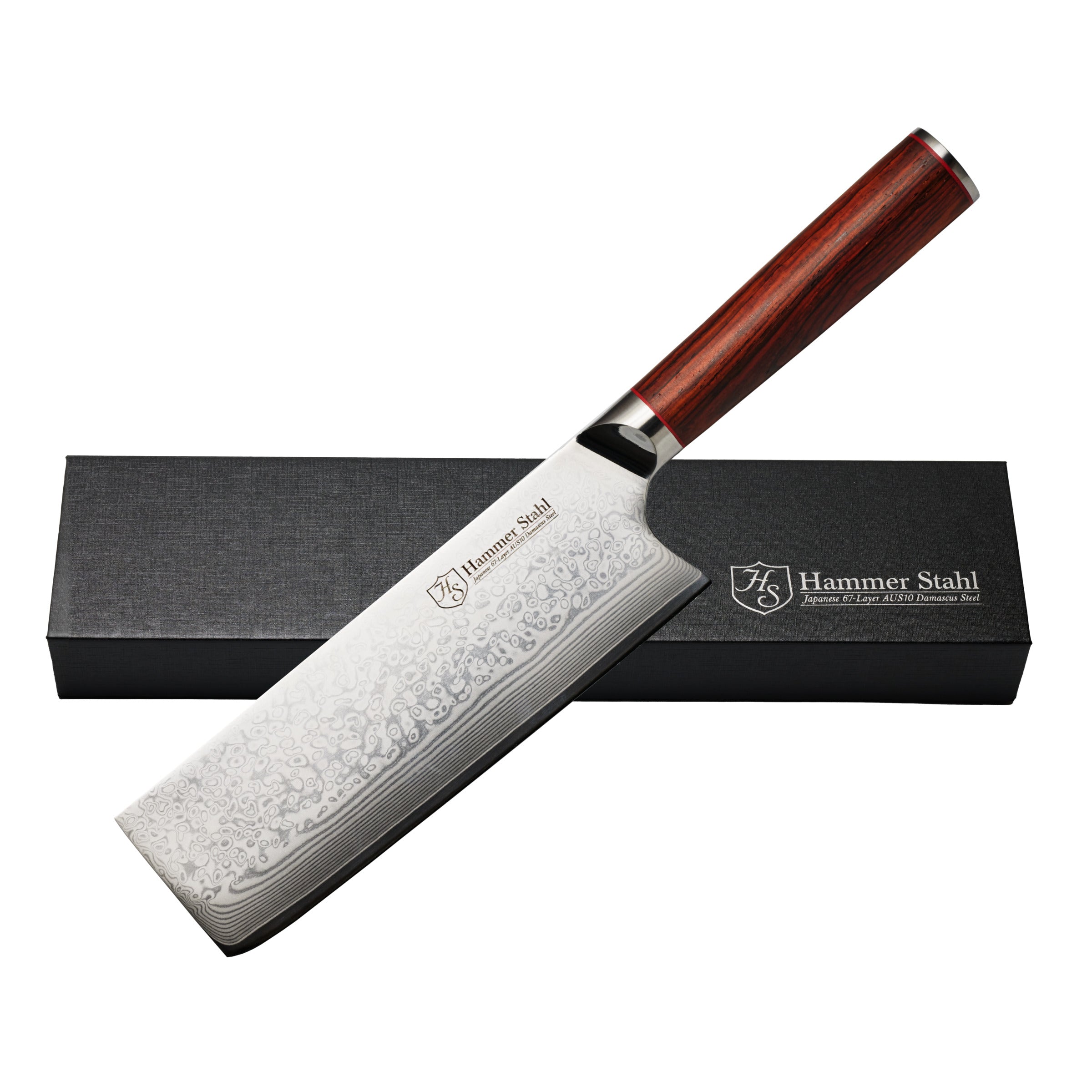 Heritage Steel Hammer Stahl 7" Nakiri Knife - Damascus Series