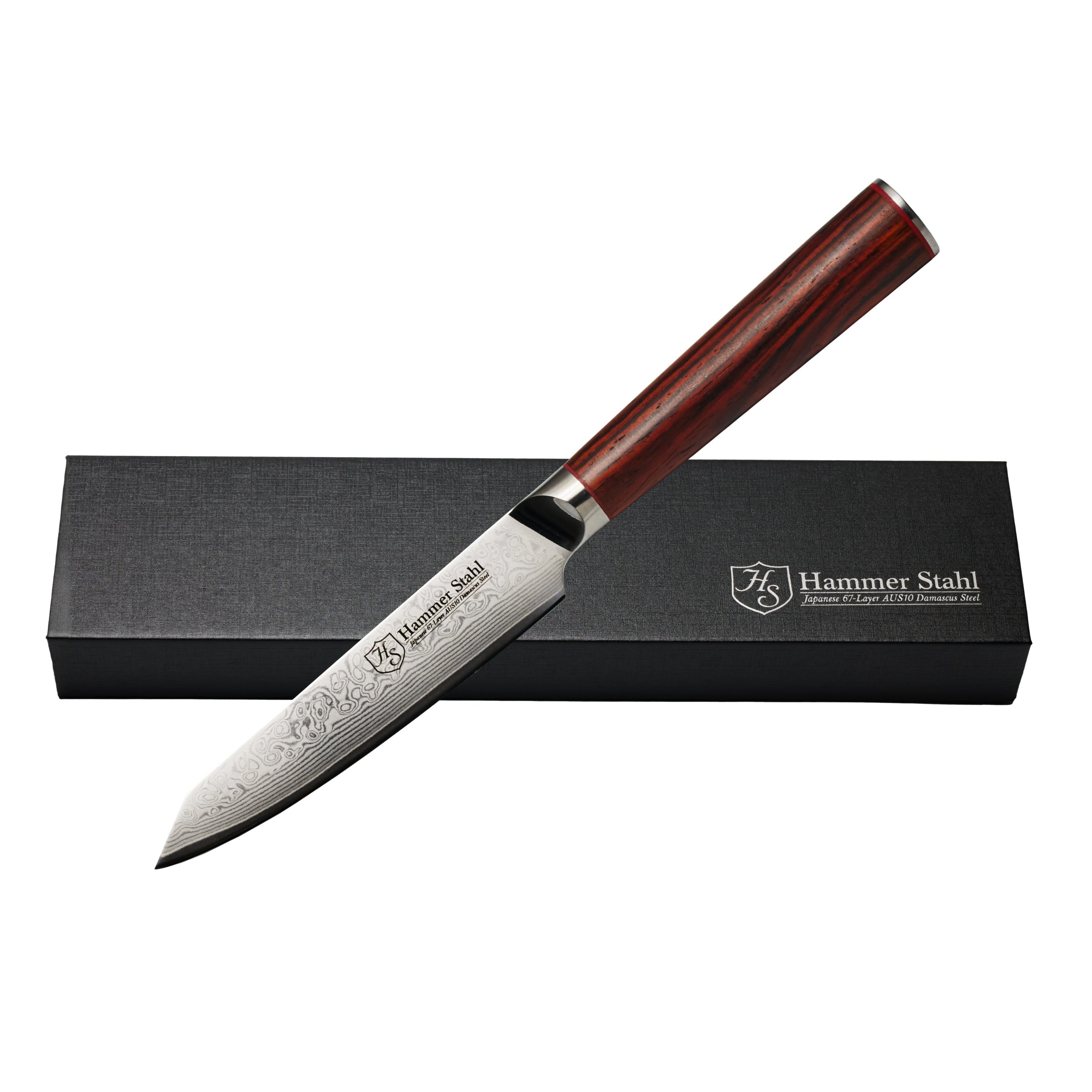 Heritage Steel Hammer Stahl 5" Utility Knife - Damascus Series
