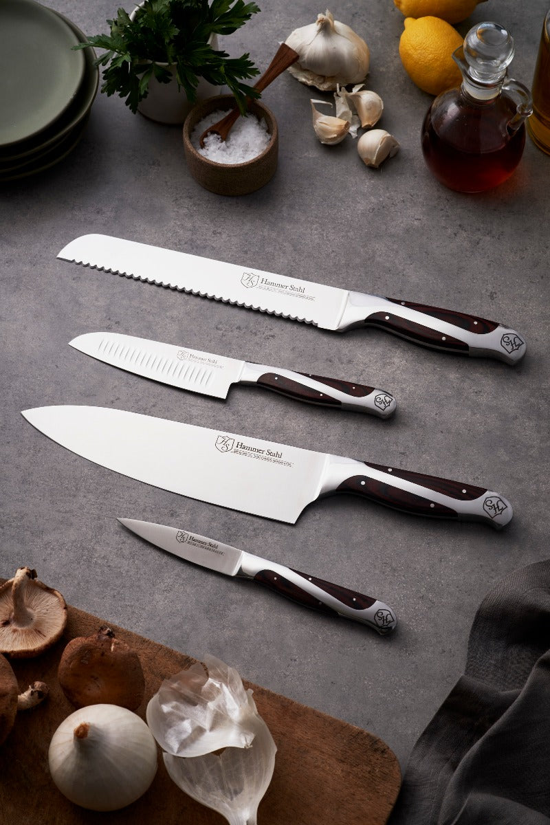 Heritage Steel Hammer Stahl 4 Piece Cutlery Essentials