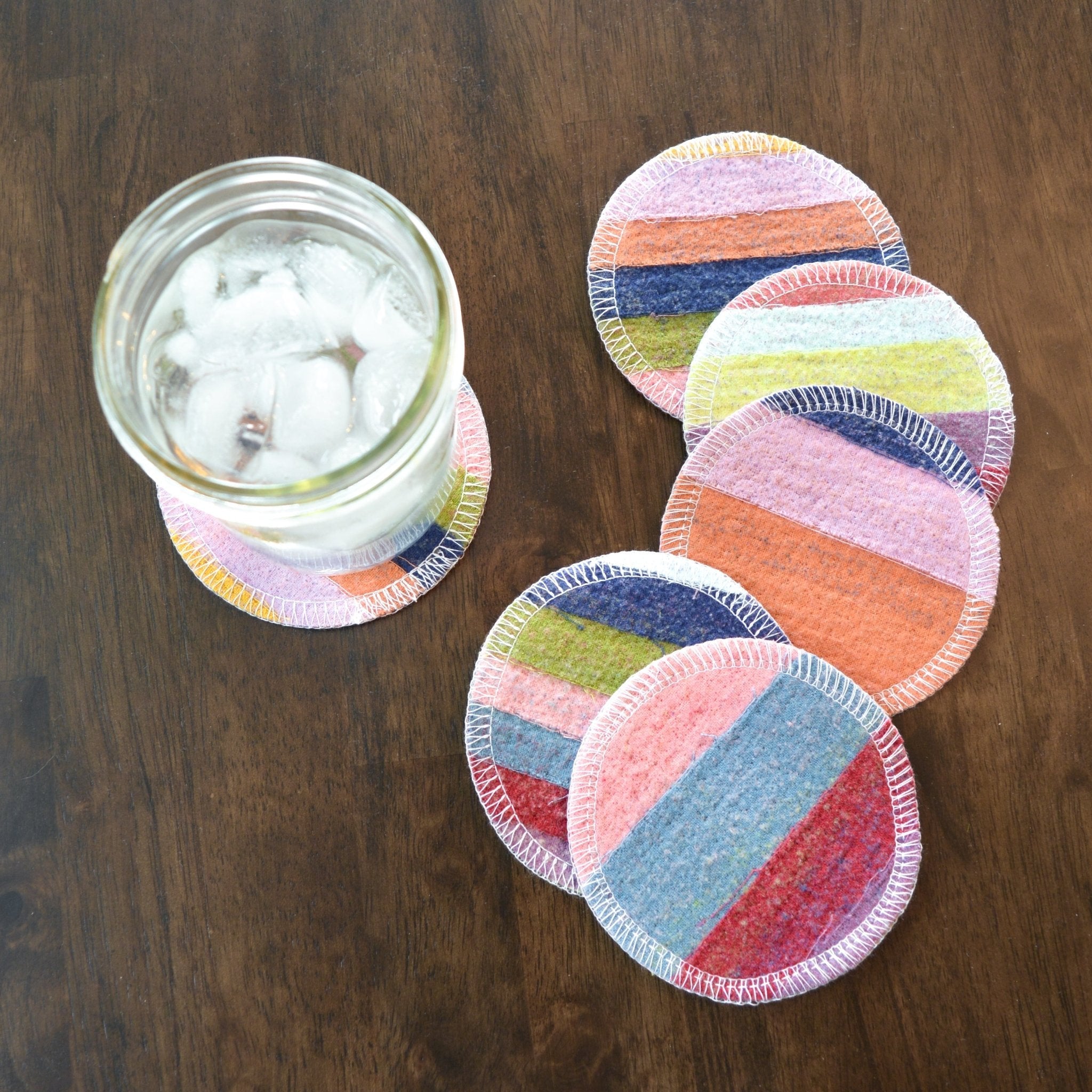 Marley's Monsters Scrap Felt Coasters: 6-Pack