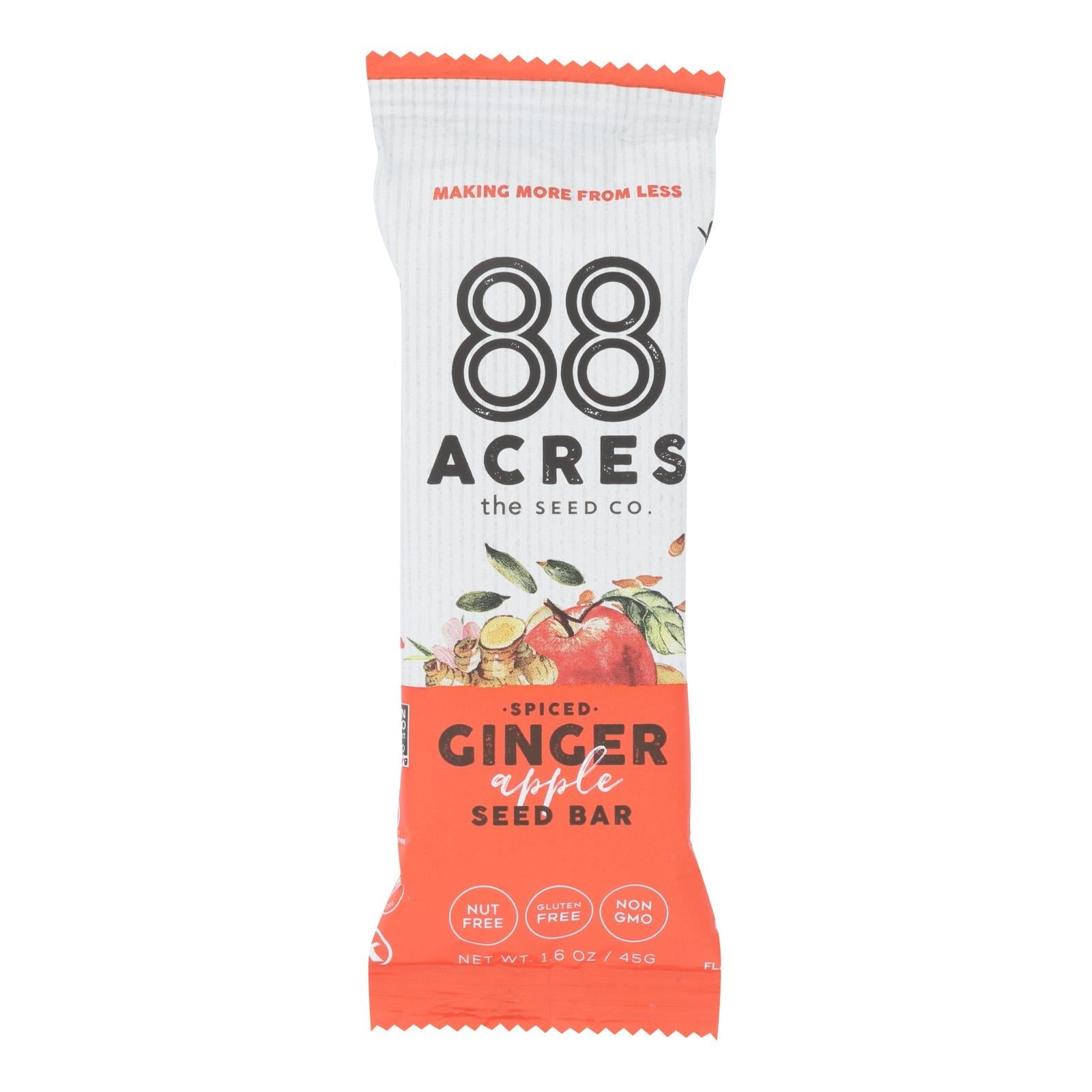 Apple and Ginger Granola Bars (9 Pack, 1.6 Oz. Each), 88 Acres