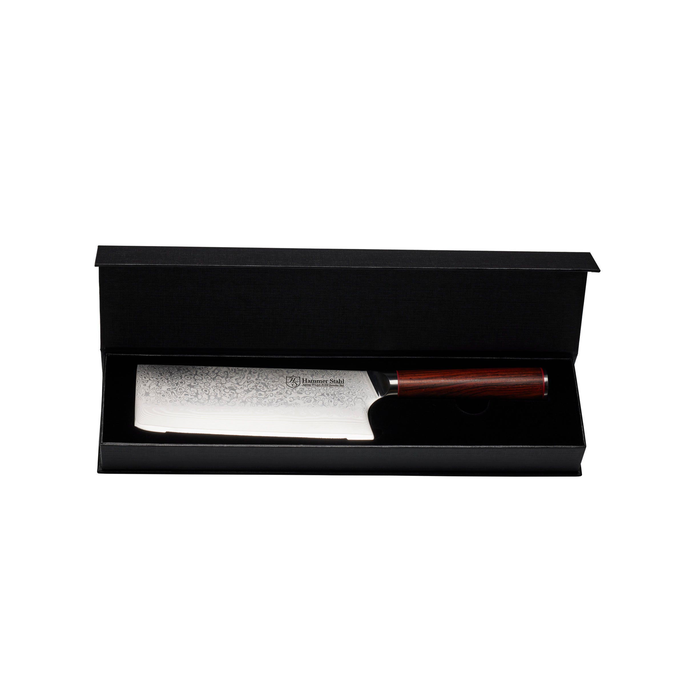 Heritage Steel Hammer Stahl 7" Nakiri Knife - Damascus Series