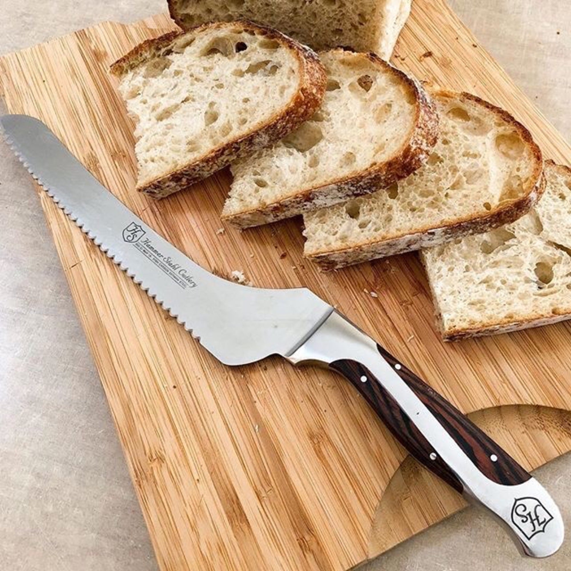 Heritage Steel Hammer Stahl 9" Offset Bread Knife