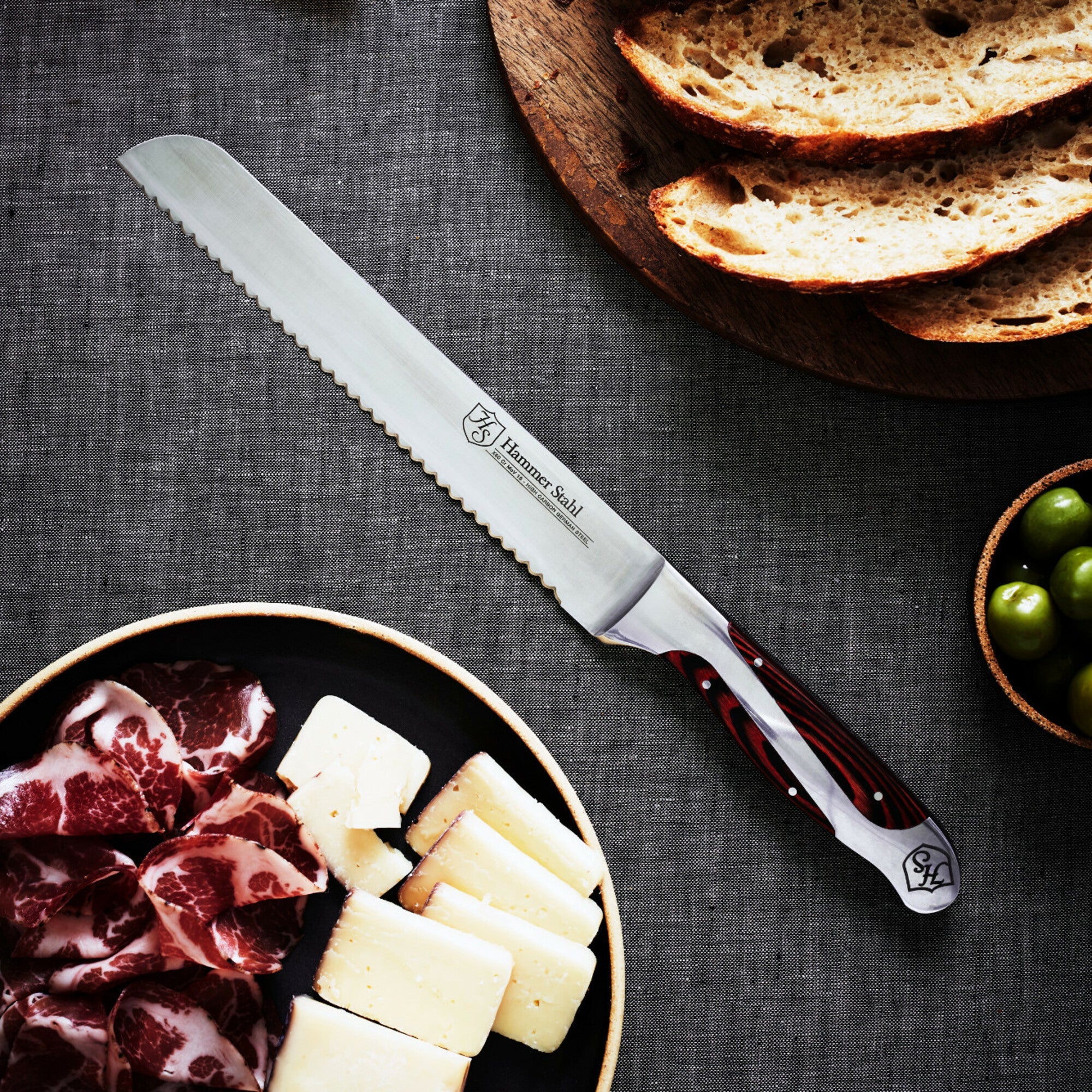 Heritage Steel Hammer Stahl 8" Bread Knife